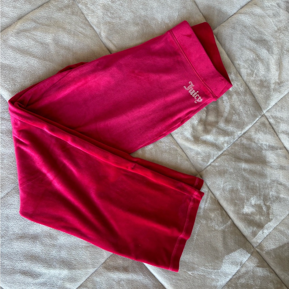Juicy Couture Bling Velour Track pants red
